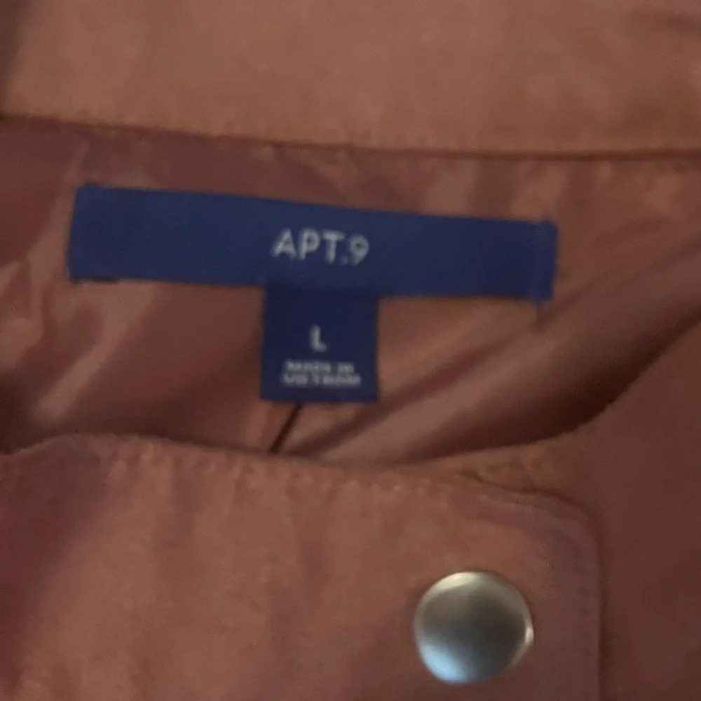 🛍️ 3 For $10🛍️ Apt 9 Women's Dusty Rose Pink Faux Suede Jacket, Size L - Picture 8 of 9